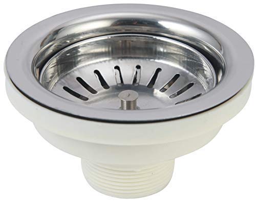 SIROTIA 18" X 16" X 8" Single Bowl Kitchen Sink With Chrome Finish. 304 Grade SS (Square Round)