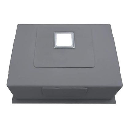 SIROTIA 18" X 16" X 8" Black Granite/Quartz Single Bowl Kitchen Sink Matte Finish With 304 Grade Stainless Steel