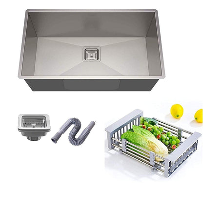 SIROTIA 21" X 18" X 10" Single Bowl Kitchen Sink Matte Finish With 304 Grade Stainless Steel
